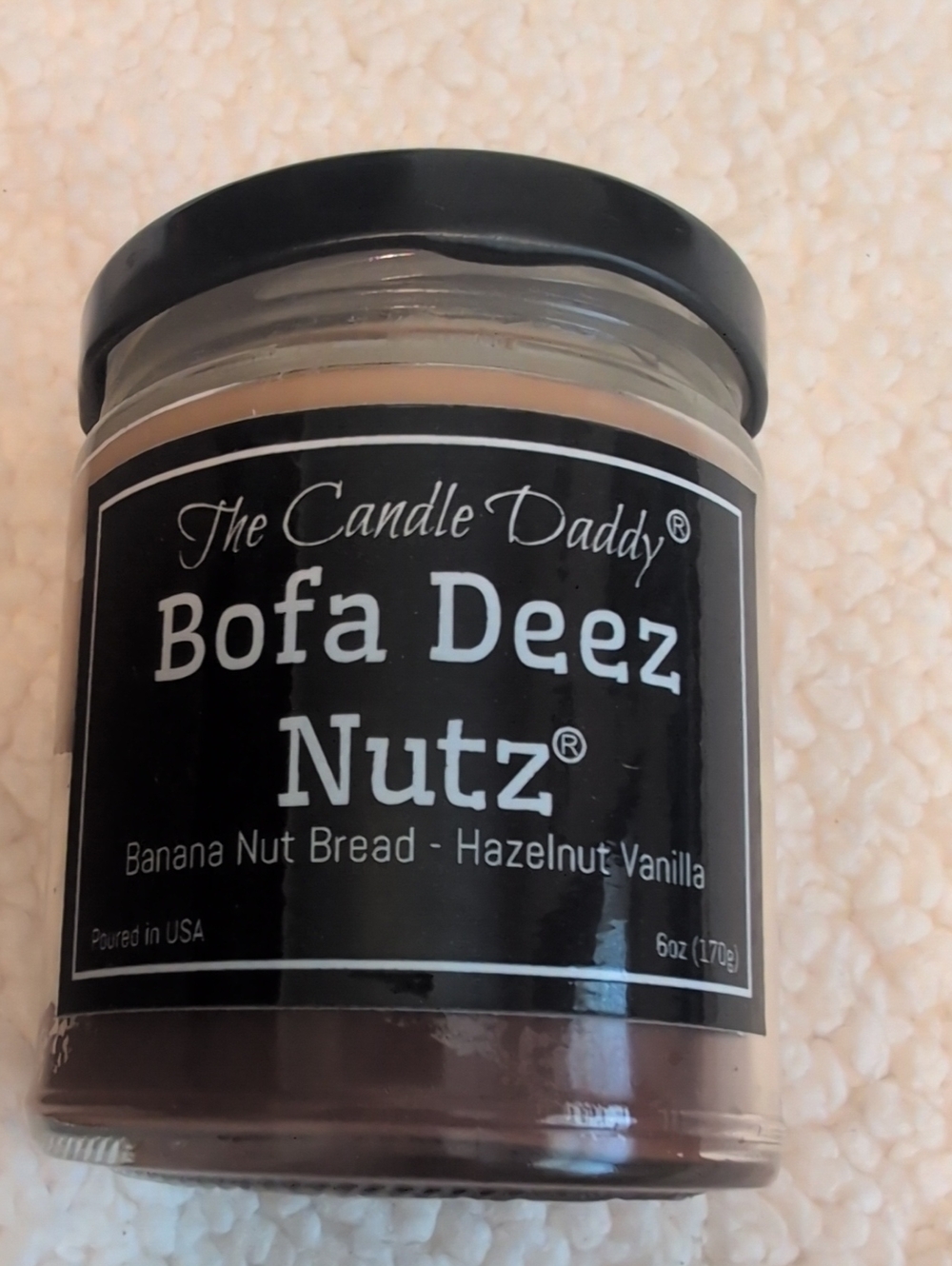 The Candle Daddy Bofa Deez Nutz Scented Banana Nut Bread-Hazelnut Vanilla 6oz